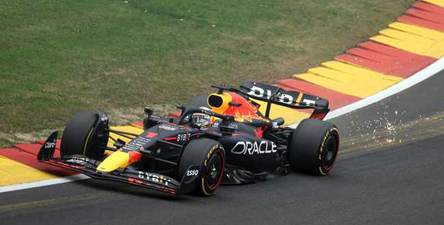 Red Bull’s Dutch driver Max Verstappen competes in the second free practice for the Belgian Formula One Grand Prix in Spa on August 26 (AFP photo by Kenzo Tribouillard)