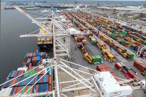 A view of the Port of Baltimore on April 10, 2025, in Baltimore, Maryland (AFP photo)