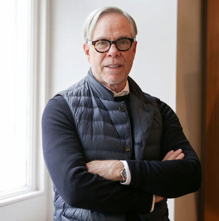 US designer Tommy Hilfiger poses for a portrait at the Tommy Hilfiger showroom in Knightsbridge, west London, on Monday (AFP photo by Daniel Leal-Olivas)