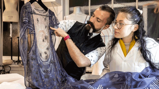 Julien Fournie says his Indian craftsmen are the best embroideres in the world (AFP photo by Bertrand Guay)