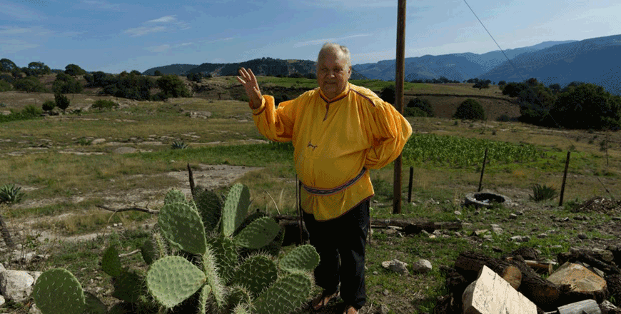 Pianist and composer Romayne Wheeler at his home in the Sierra Madre Occidental in Retosachi, a ranch located in the ejido Munerachi, municipality of Batopilas, Chihuahua, in Mexico (AFP photo)
