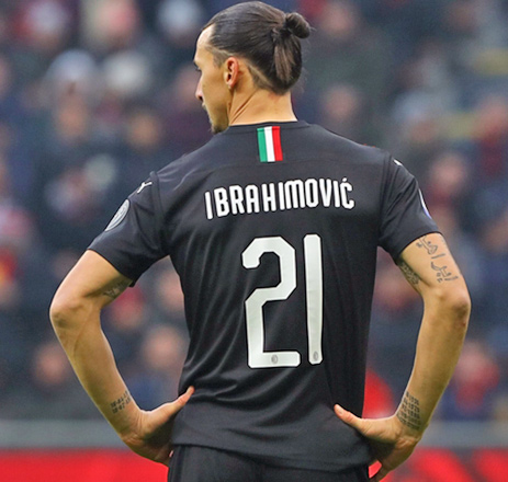 Zlatan Ibrahimovic scored on Saturday against Cagliari on his first start in the Italian Seria A match since returning to AC Milan  (AFP photo)