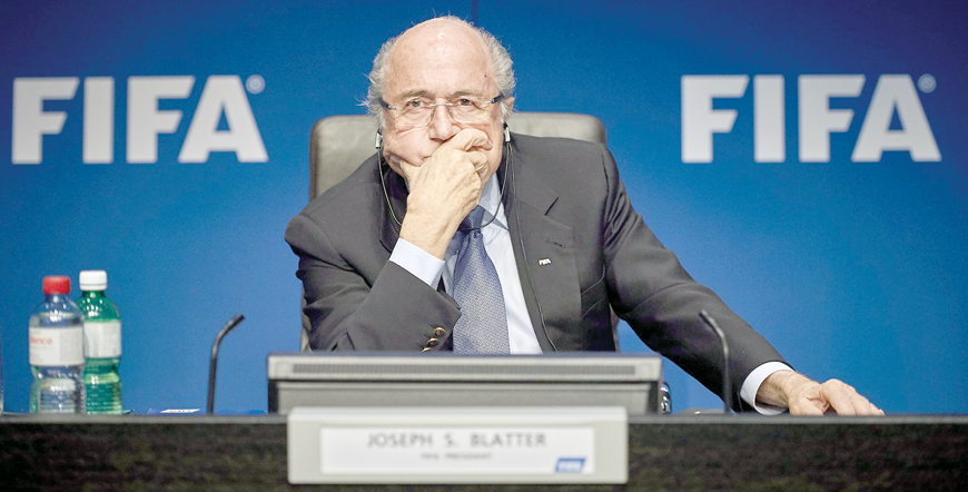  Sepp Blatter at a FIFA meeting in Zurich in March 2015 (Reuters photo)