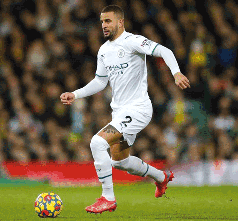 Manchester City defender Kyle Walker in action (AFP photo)