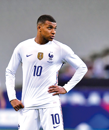 Kylian Mbappe and France warm up for their defence of the World Cup trophy by playing Nations League games against Austria and Denmark (AFP photo)