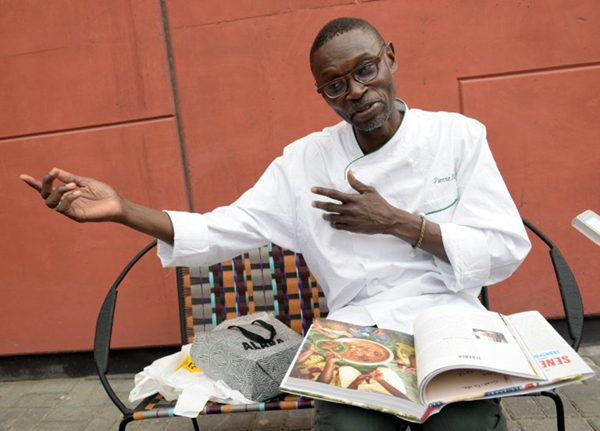 Senegalese pioneer of African cuisine Pierre Thiam speaks about his food at Nok By Alara, a restaurant in Victoria Island district of Lagos, on January 14 (AFP photo)