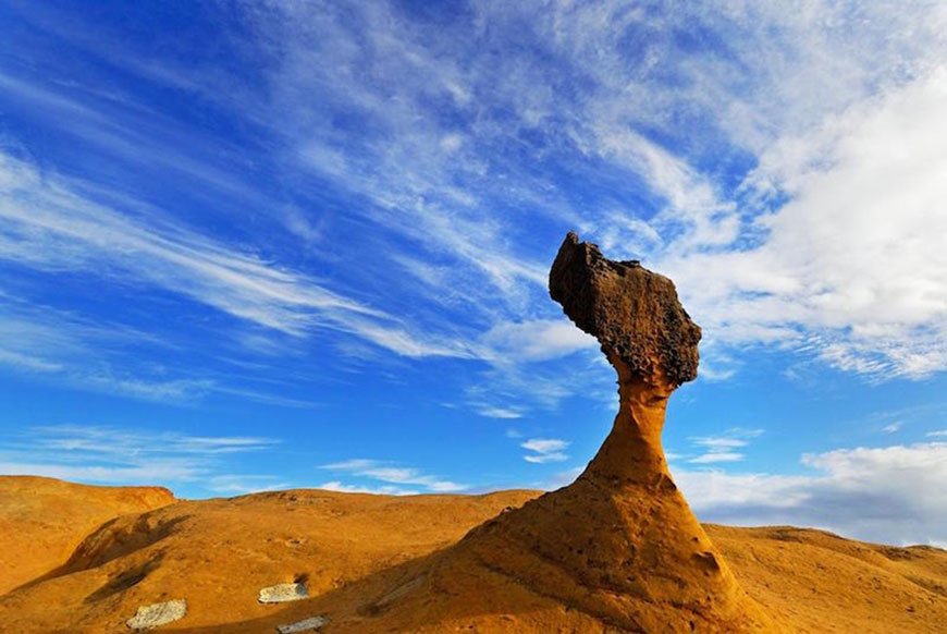  Undated picture of the landmark, Queen’s Head, in northern Yehliu named for its supposed likeness to England’s Queen Elizabeth I (Photo courtesy of geopark.com)