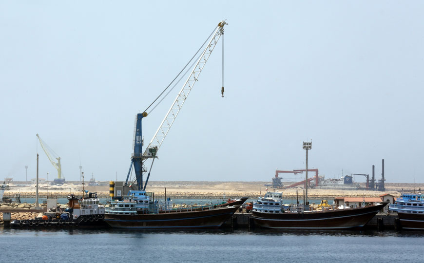 A file photo taken on May 12 shows a partial view of the Kalantari port in city of Chabahar (AFP photo)