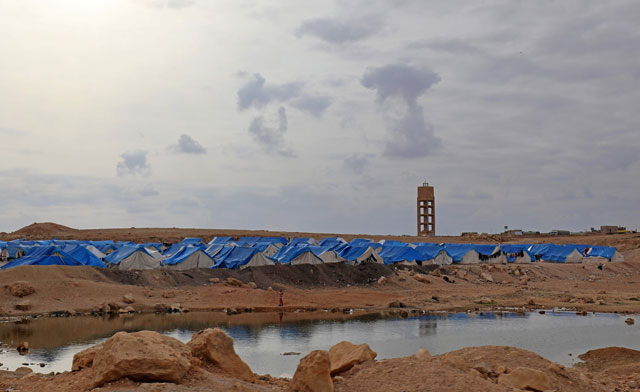 A general view shows a camp where detained Daesh families are held in Ain Issa in the Syrian northern Kurdish region on February 15 (AFP photo)