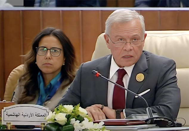 His Majesty King Abdullah on Tuesday delivers Jordan’s address at the Extraordinary Arab Summit hosted by Egypt