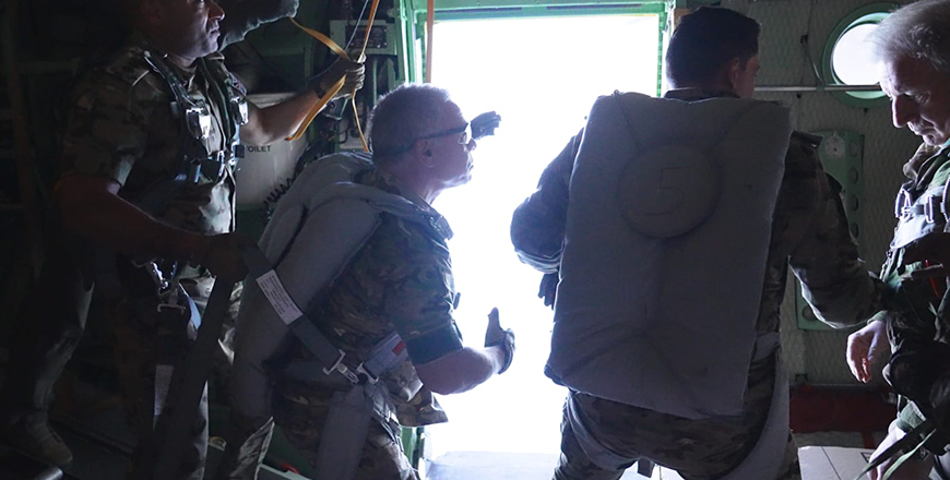 His Majesty King Abdullah, the Supreme Commander of the Jordan Armed Forces-Arab Army, on Tuesday participates in the airdrop operations conducted by Royal Jordanian Air Force (RJAF) aircraft to deliver food and relief aid to Gaza (Photo courtesy of Royal Court)