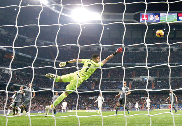 Real Sociedad's Geronimo Rulli in action against Real Madrid on Sunday  (Reuters photo)