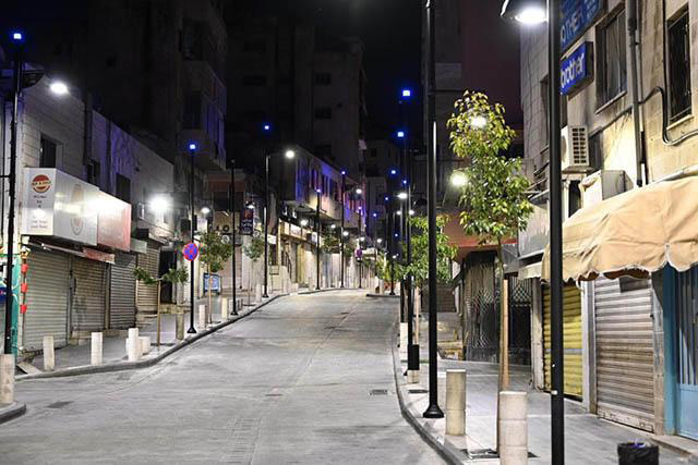 A view of downtown Amman during a nationwide curfew in mid-March, 2020  (JT file photo)