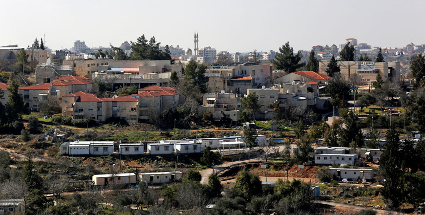 A general view shows the Israeli settlement of Bet El in the occupied West Bank on Monday (Reuters photo)
