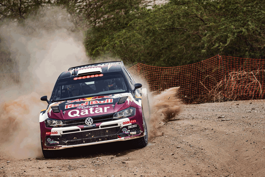 Nasser Saleh Al Attiyah on his way to his 15th win at last year’s Jordan Rally (Photo courtesy of Jordan Rally Media Service)
