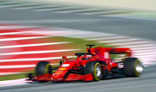  Ferrari’s Charles Leclerc in action during testing in Barcelona, Spain, on February 21, 2019 (AFP photo by Josep Lago)