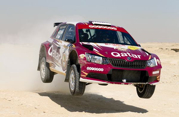Nasser Al Attiyah in action during the Kuwait Rally on Saturday is one of the leading regional rally drivers heading to the Jordan Rally in May (Photo courtesy of Jordan Rally Media Service)