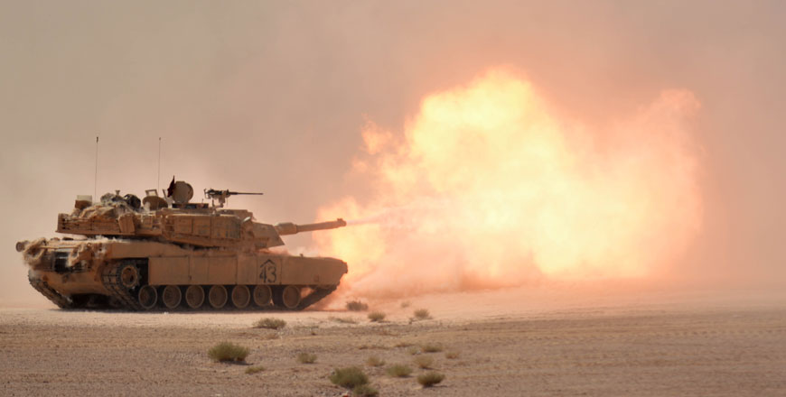 Security forces perform an exercise during the Eager Lion military drill on Thursday (Photo by Amjad Ghsoun)