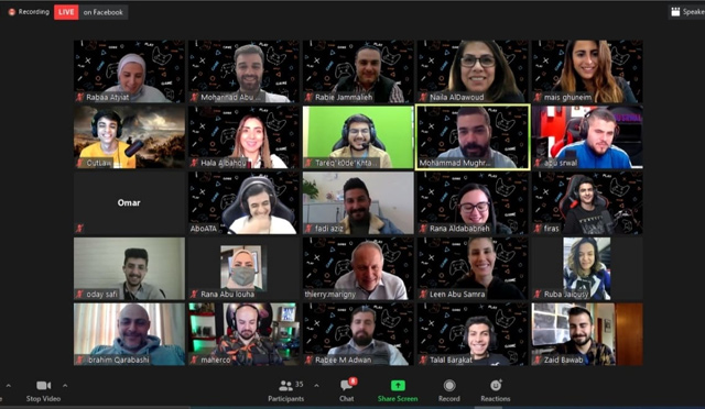 Participants during an online roundtable on the e-gaming industry in the Kingdom, organised by Orange Jordan  (Photo courtesy of Orange Jordan)