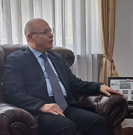 Jordan’s Ambassador to China Hussam Husseini during recent interview with The Jordan Times in Beijing (Photo by Ilham Darwazeh)