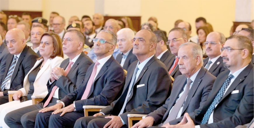 Prime Minister Bisher Khasawneh on Thursday attends the launch of the Audit Bureau's strategic plan for 2024-2027, aimed at advancing financial oversight and enhancing integration across Jordan's public institutions (Petra photo)