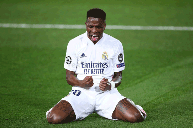 Real Madrid’s Vinicius Jr. hopes to fill the void left by Karim Benzema’s departure  (AFP photo)