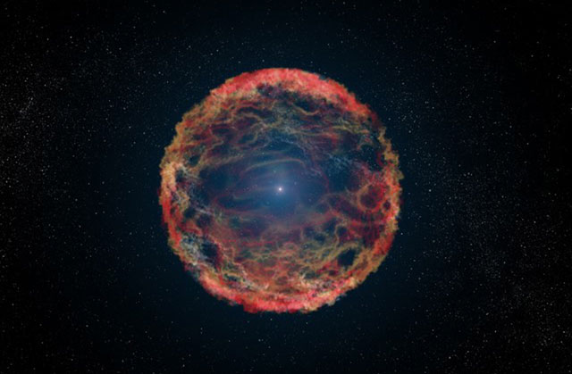 An artist’s impression of a supernova (Photo courtesy of NASA/TNS)