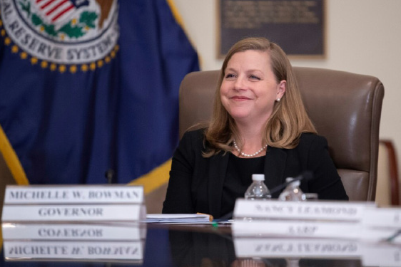 US Federal Reserve  Governor Michelle Bowman said she is encouraged by labour market strength and low debt levels among households (Eric Baradat/AFP file photo)