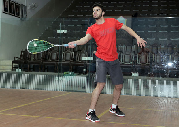 Squash player Mohammad Sarraj is aiming for the world’s top 40 in 2017 (Photo courtesy of JOC Media Service)