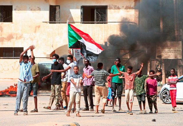 Sudanese protesters take to the streets on Wednesday in Khartoum and neighbouring cities against a worsening economic crisis, and to demand justice for people killed during past demonstrations that toppled president Omar Al Bashir (AFP photo)