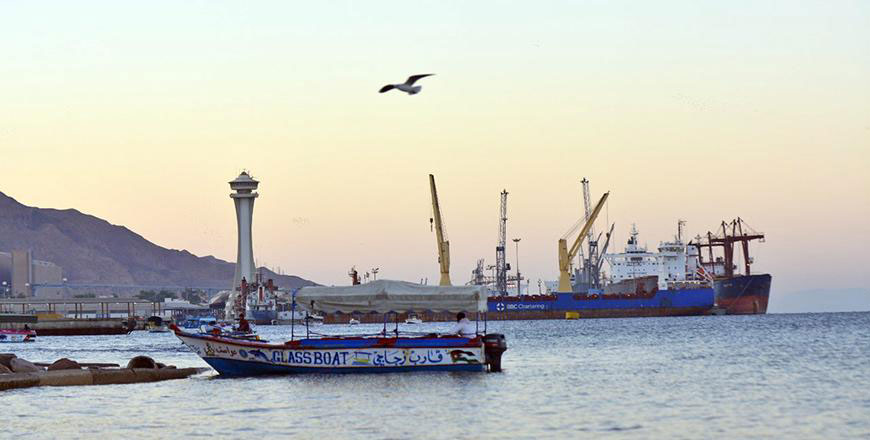 A view of the Aqaba port, a major point of trade in the Kingdom (JT file photo)
