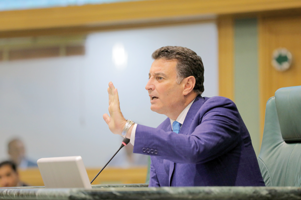 Lower House Speaker Ahmad Safadi speaks during a House session on Wednesday (Petra photo)