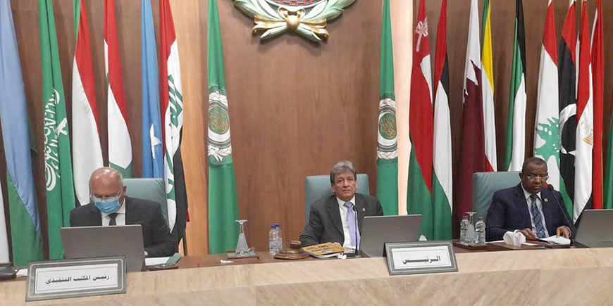 Minister of Transport Wajih Azaizeh emphasised that the transport industry is the backbone of national economies at the 34th session of the Council of Arab Transport Ministers in Cairo on Tuesday (Petra photo)