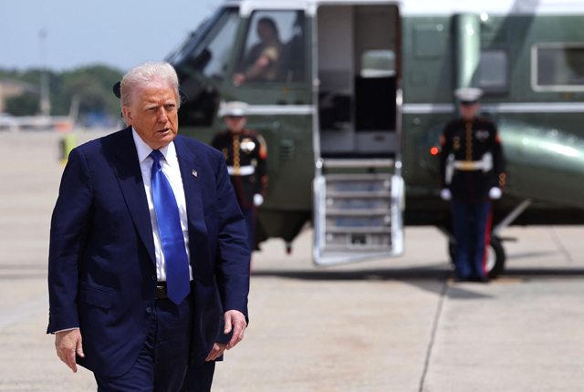 US President Donald Trump arrives to board Air Force One on May 12, 2025, at Joint Base Andrews, Maryland (AFP photo)