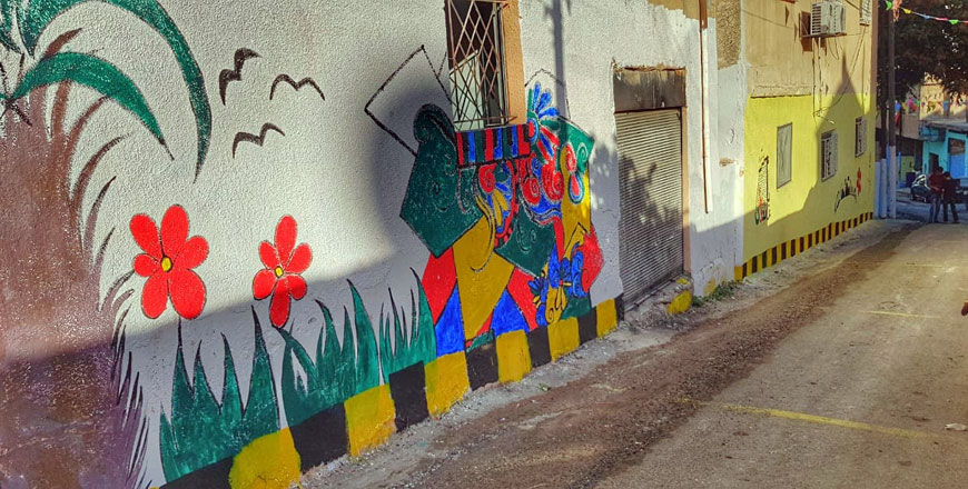 An initiative in Saadeh neighbourhood set out to beautify its streets, houses and schools through art (Photos courtesy of Ahed Darawish)