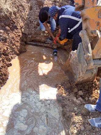 Huge amounts of municipal fresh water were being diverted for various illegal purposes (Photo courtesy of Ministry of Water and Irrigation)