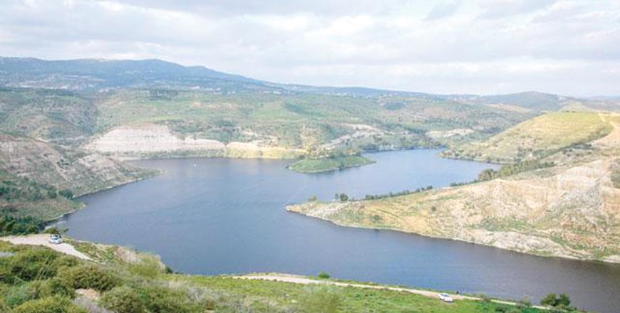 A view of the King Talal Dam in Jerash, some 50km north of Amman (File photo)