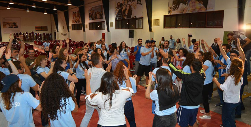 More than 400 young participants from 40 countries participated in the Youth World Peace Forum at the American University of Madaba  (Photo by Rula Samain)