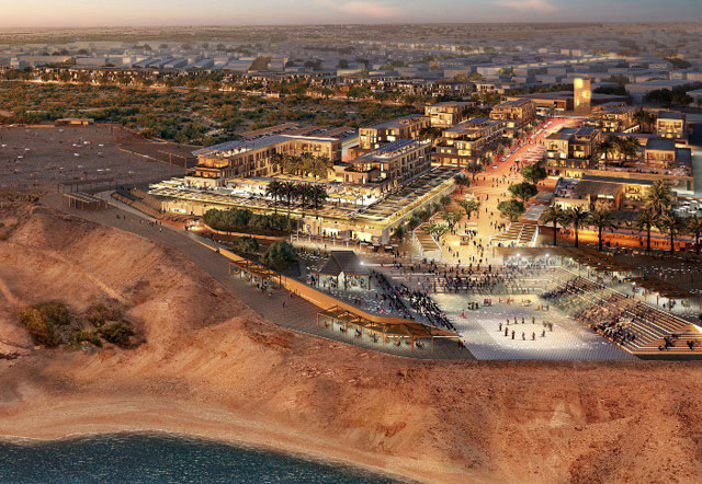An artist's rendition of the planned Dead Sea corniche project (Al Rai photo)